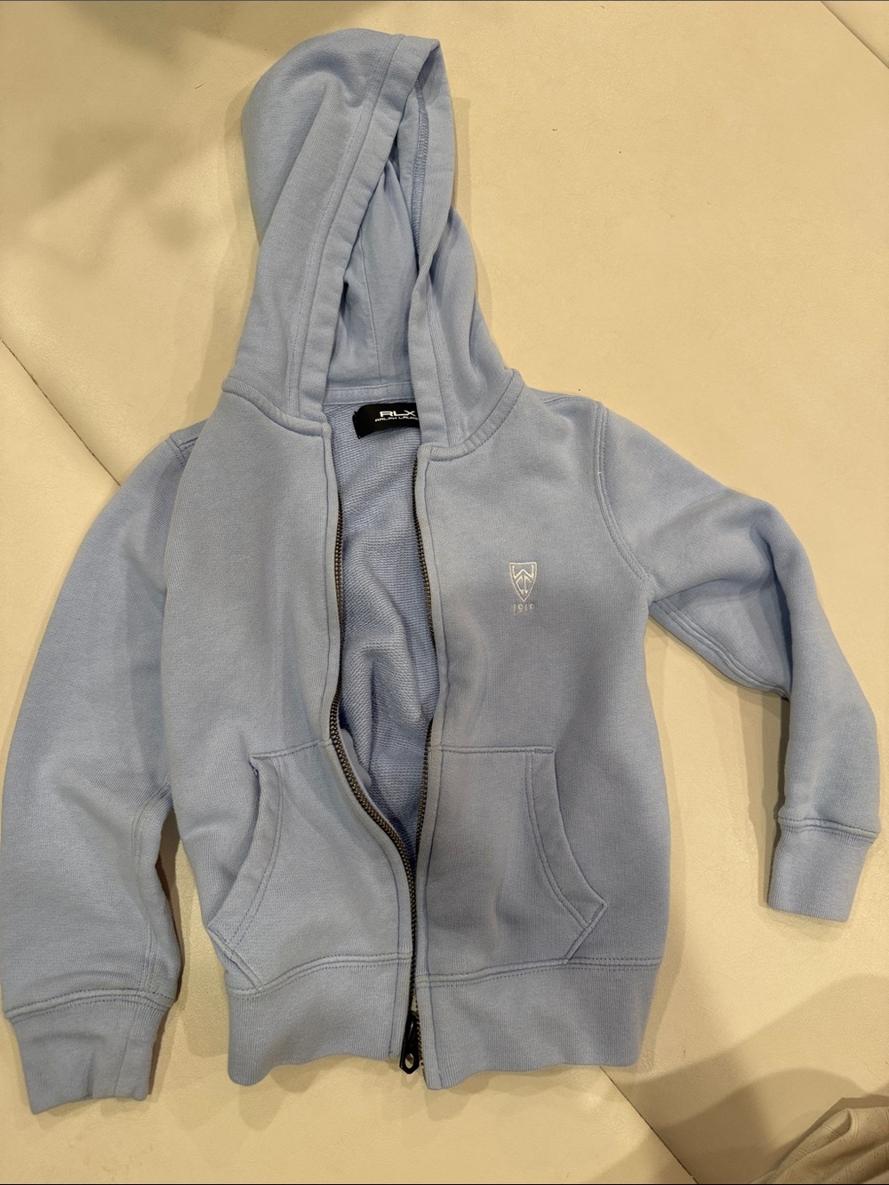 Ralph Lauren Light Blue Kids Zip-Up Hoodie